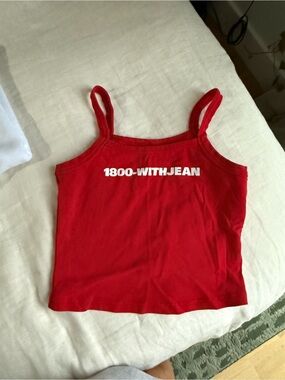 With Jean Red Logo Cami Tank